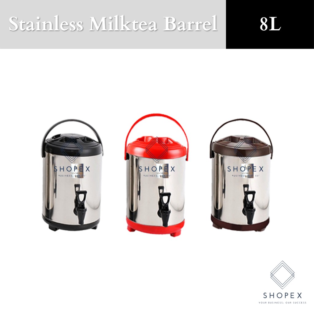 Milk tea Barrel 8L 12 L Stainless body/ Milk tea Supplies /Milk Tea