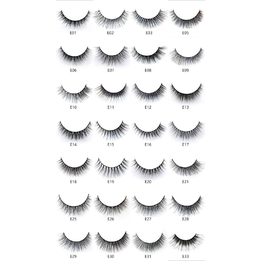 5 Pairs 3D Mink False Eyelashes E02 Cross Long Thick Makeup Shopee