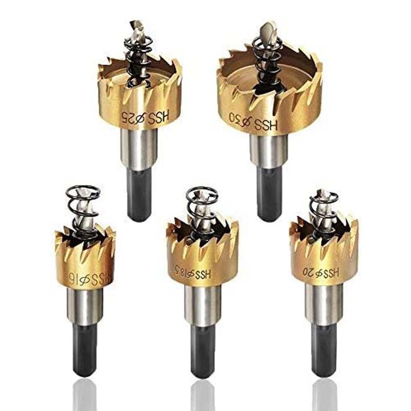 Drill Bit Hole Saw Tooth Set Stainless Steel Metal Alloy Cutter 16-30mm ...
