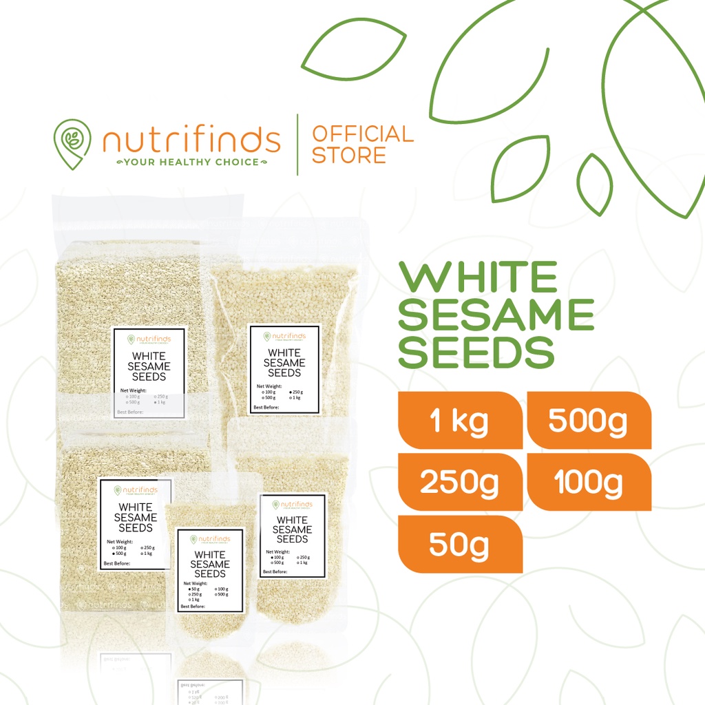 Nutrifinds® Nutrifinds® White Sesame Seeds (Raw, Hulled) Shopee
