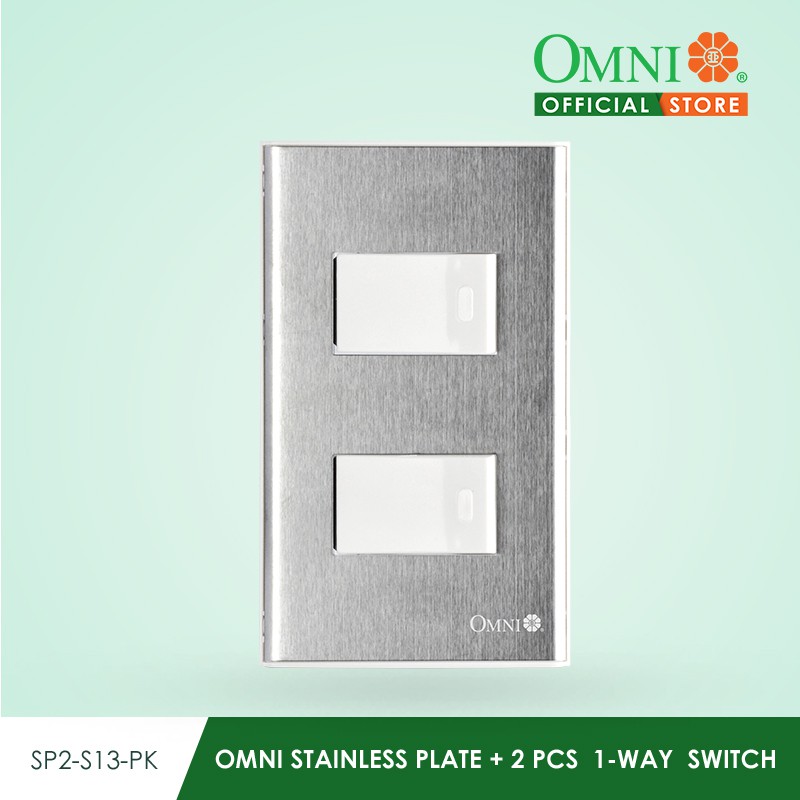 Omni Stainless Plate 2 Pcs. 1 Way Switch - SP2-S13 | Shopee Philippines
