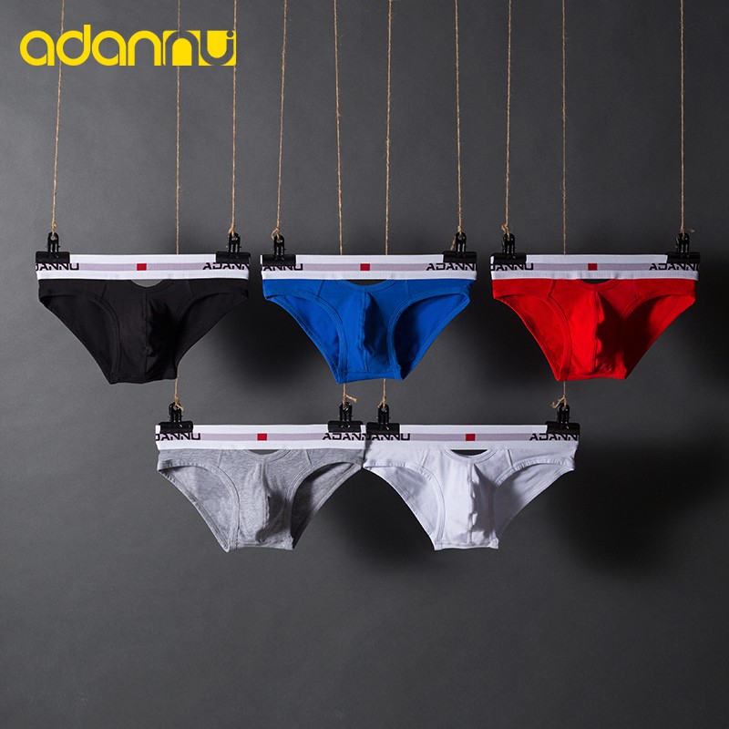 ADANNU Brand Men Underwear Sexy Briefs Cotton Hollow Briefs Comfortable ...