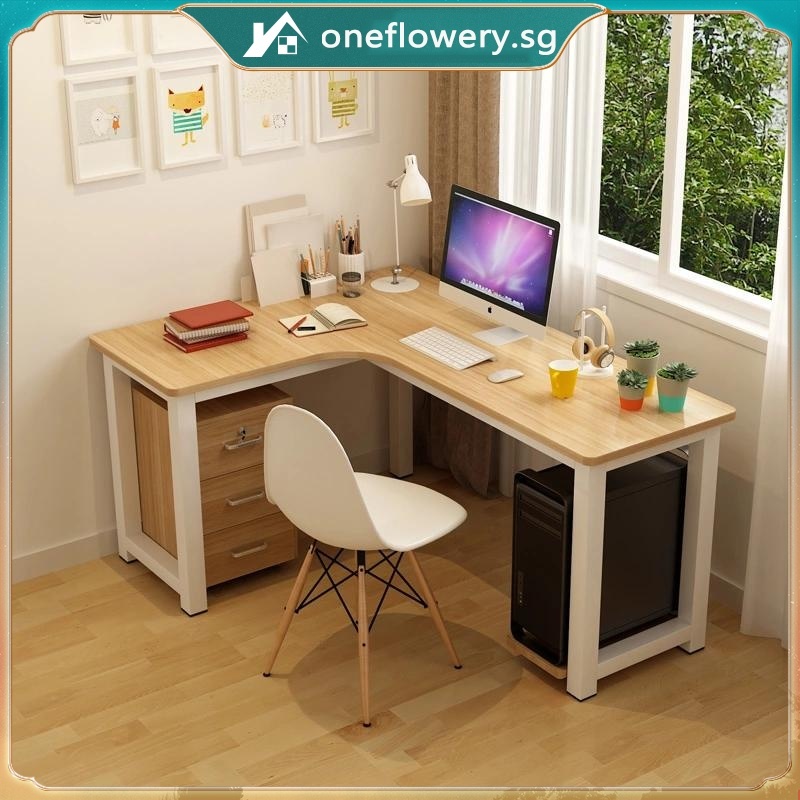 Corner Computer Desk Home Large Space Lshaped Desk Bedroom Corner Desk With Lockers 6UZH