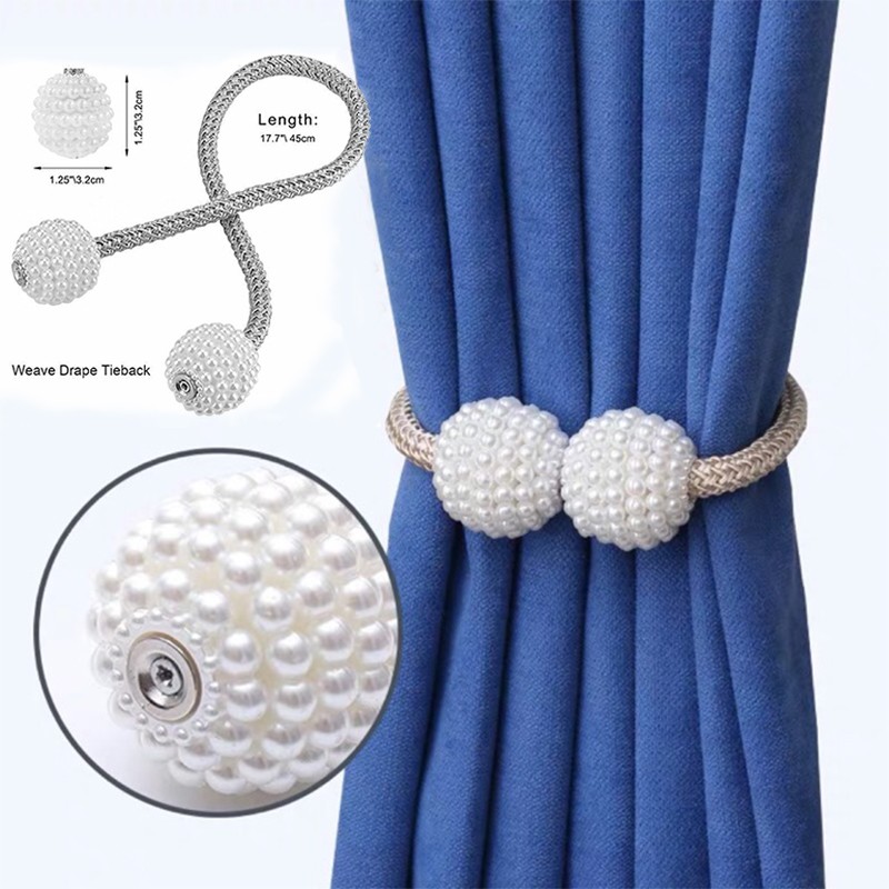 1Pcs Magnetic Belt Curtain Punch Free Pearl Curtain Magnet Buckle ...