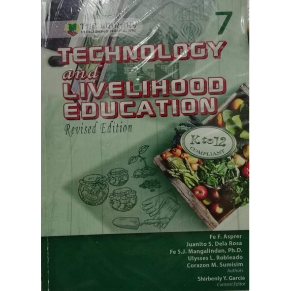 Technology And Livelihood Education K12 G7 Revised Edition | Shopee ...