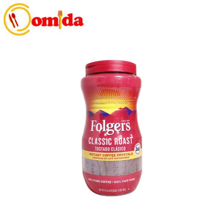 Folgers Classic Roast Instant Coffee Crystals 453grams Shopee Philippines