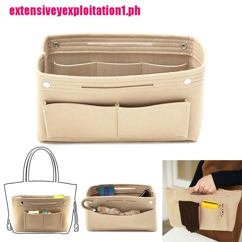 For Neverfull PM MM GM Organizer Suede Cloth Insert Bag Makeup Handbag  Storage Travel Inner Purse Portable Cosmetic Bags