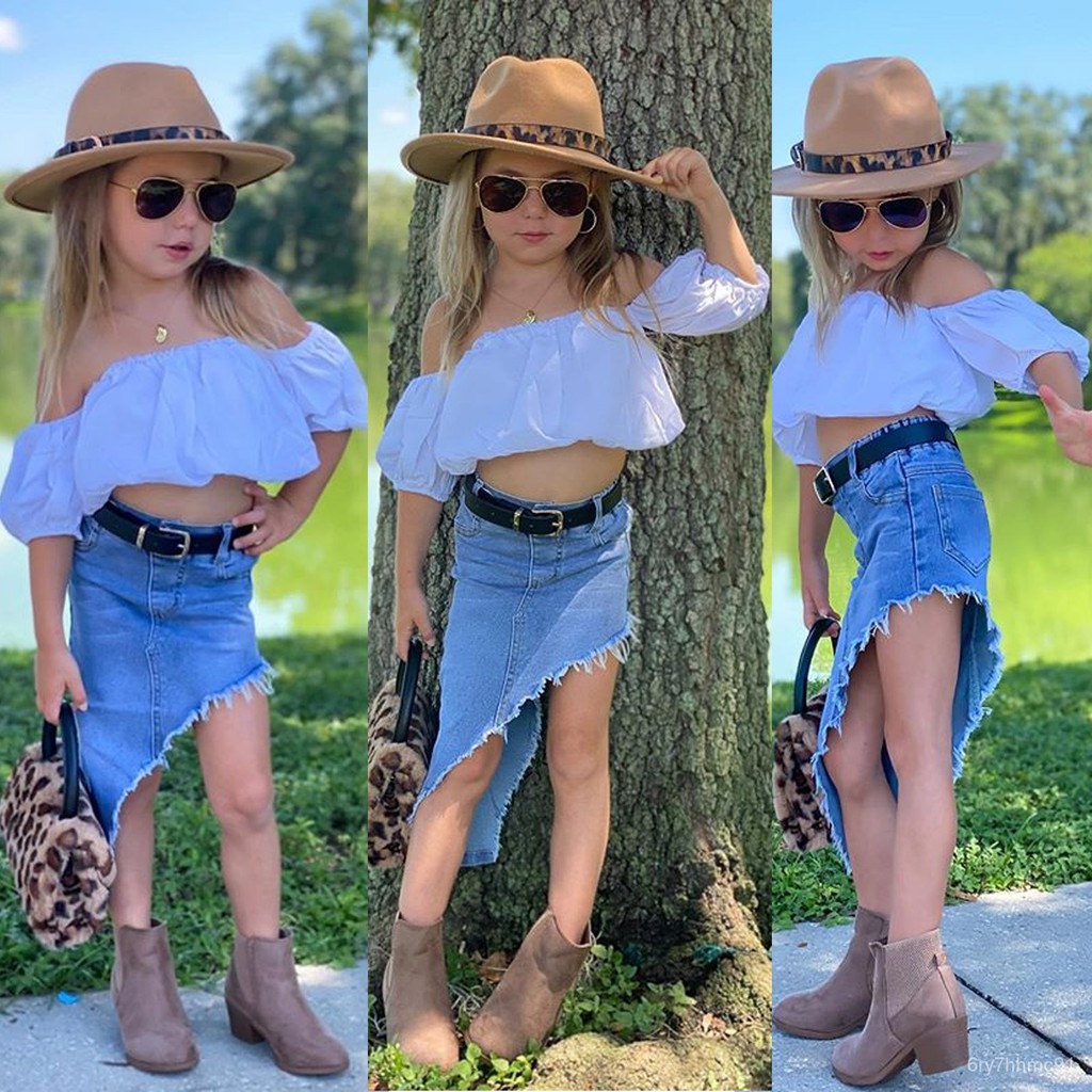 Baby girl denim on sale outfit