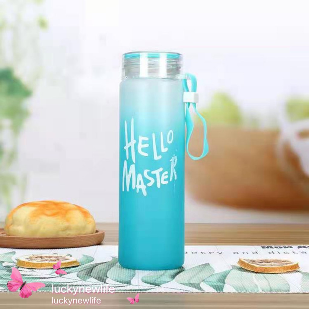 Hello Master Portable Frosted Glass Gradient Bottle Cup | Shopee ...