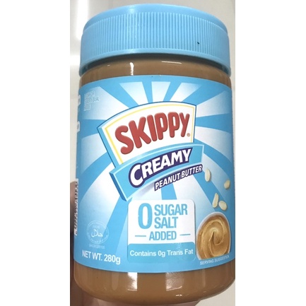 Skippy Zero Sugar Zero Salt Creamy Peanut Butter 280g No Sugar Salt ...