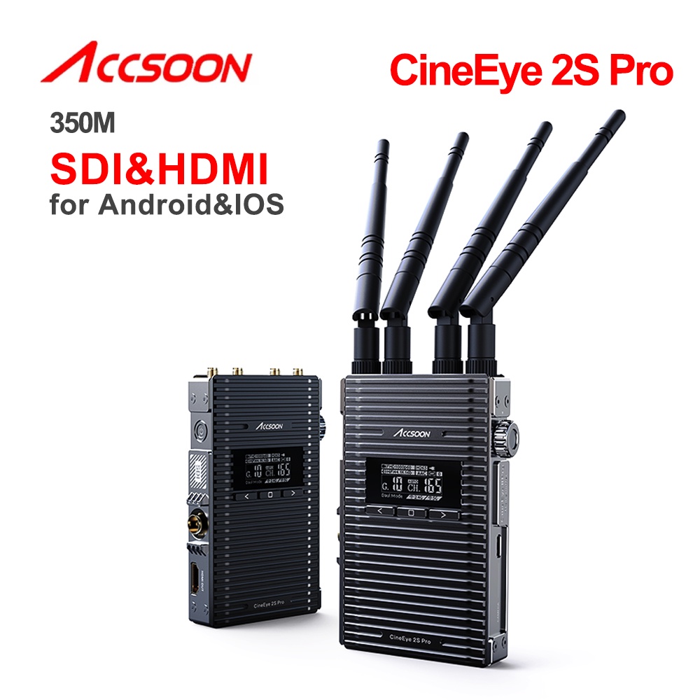ACCSOON CineEye 2S Pro Wireless Transmitter Receiver SDI/HDMI Dual Band