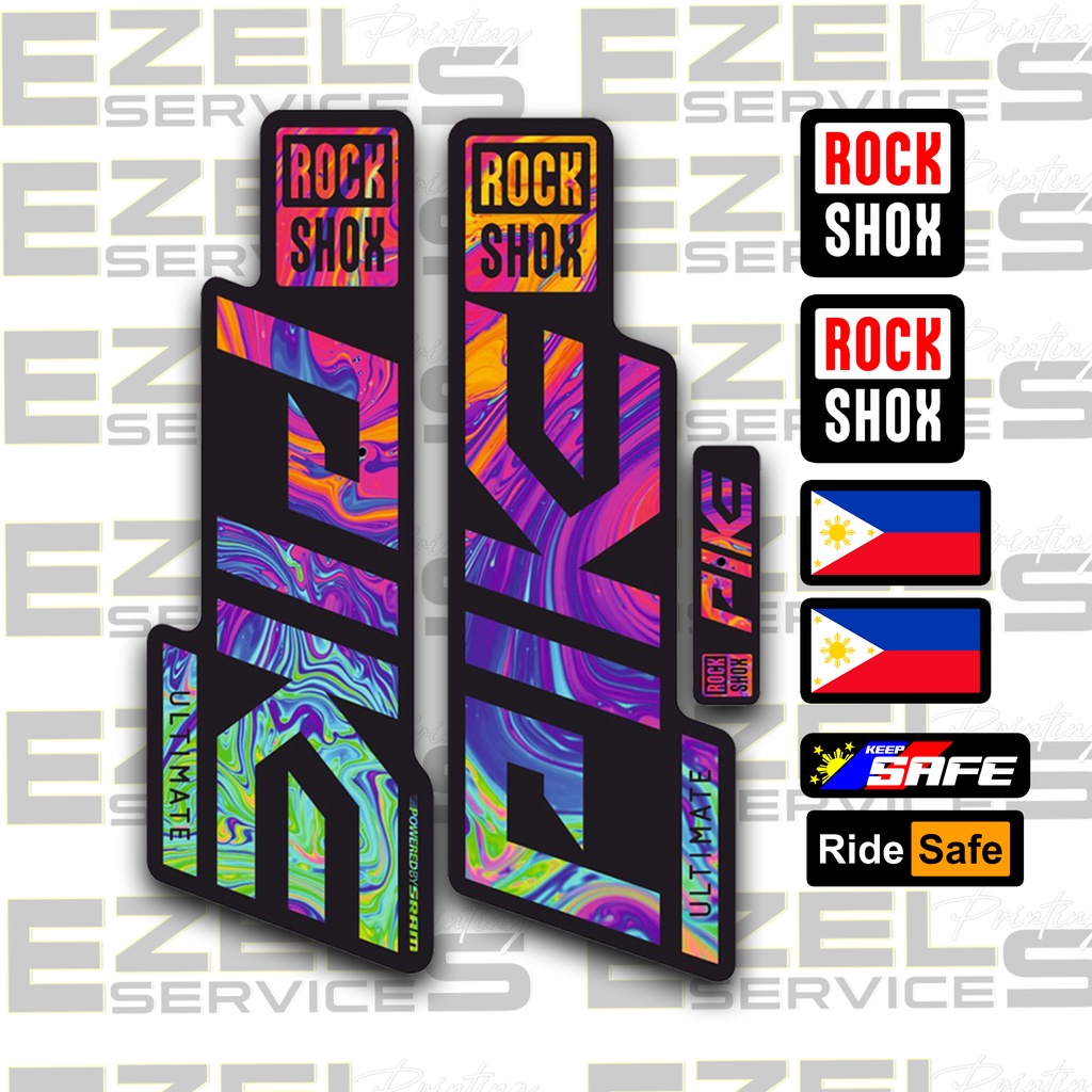 ROCKSHOX Design 2 Bike Fork Sticker High Quality Waterproof Shopee