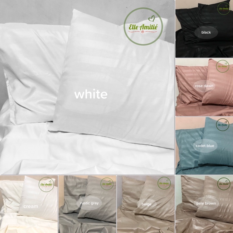 Canadian Cotton Bedsheets 3in1 Set Striped Design Page 1 Shopee