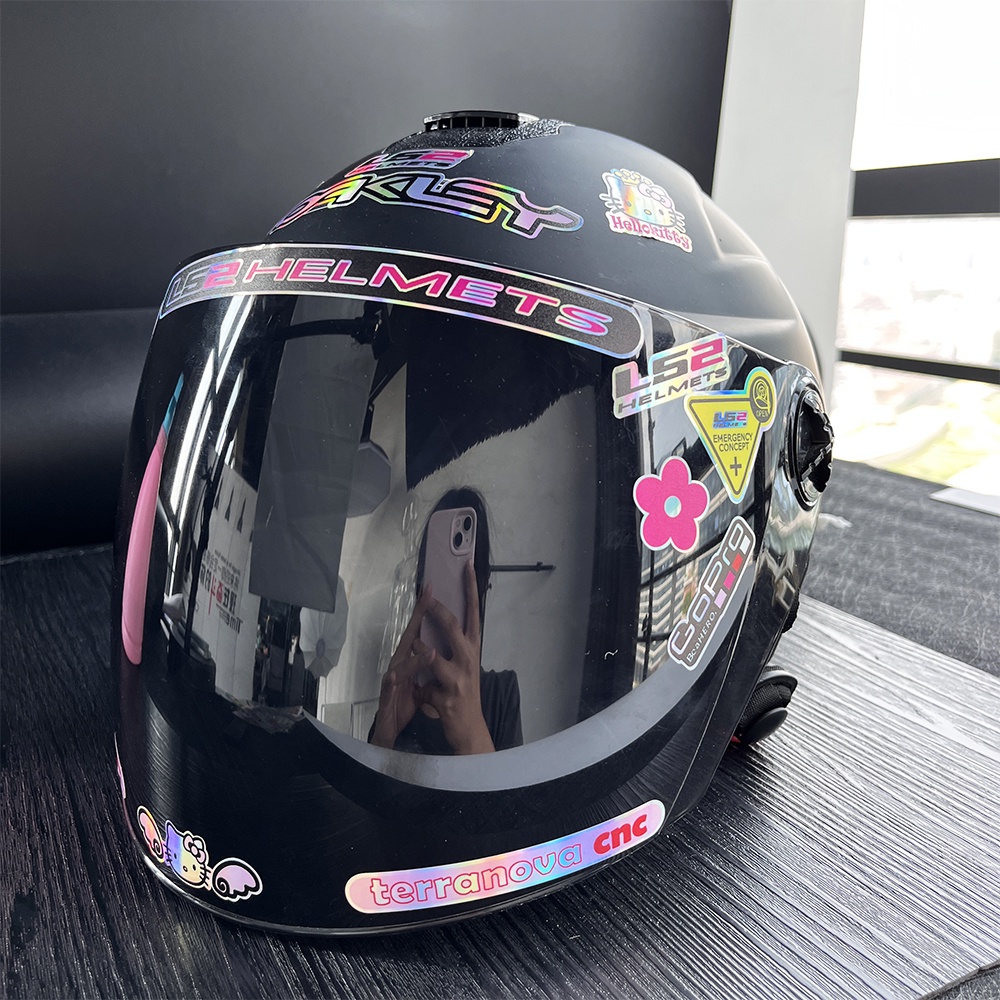 Reflective Motorcycle Visor Sticker High Quality EVO Helmet Bike Car ...