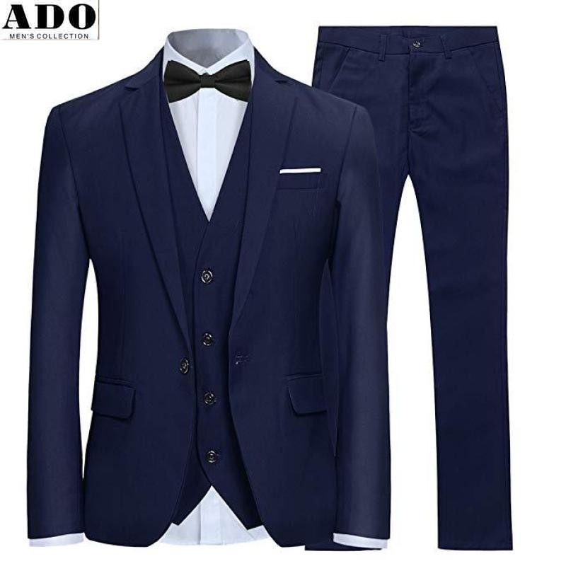 (Local Delive)Mens Suits 3 Piece Slim Fit Wedding Formal Wedding suit ...