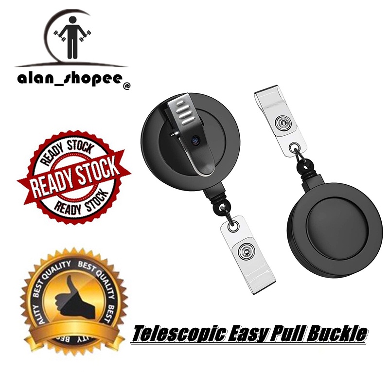 1Pc Badge Reels Retractable with Swivel Alligator Clip - Durable