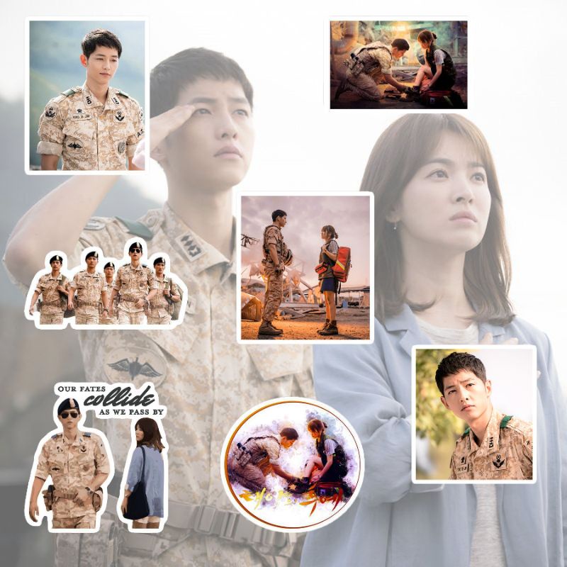 Descendants of the Sun Yoo Si Jin/Song Joong Ki Sticker for Sale by  costcobaguette