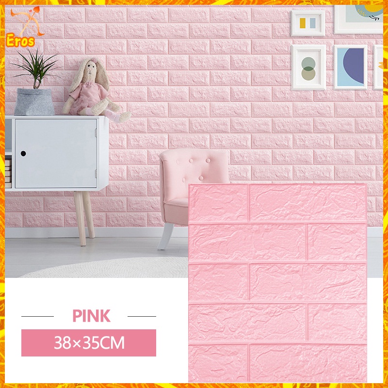 BIG SALE 38x35cm 3D Wallpaper Adhesive Wall Decor Design Foam Bricks ...