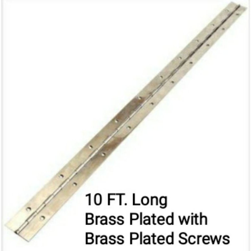 piano hinges 10ft with screw brass heavy duty continuous hinge long and