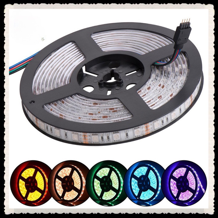 1 Roll 5Meters 5050 RGB LED Strip Light DC12V 5050 RGB Flexible Ribbon ...