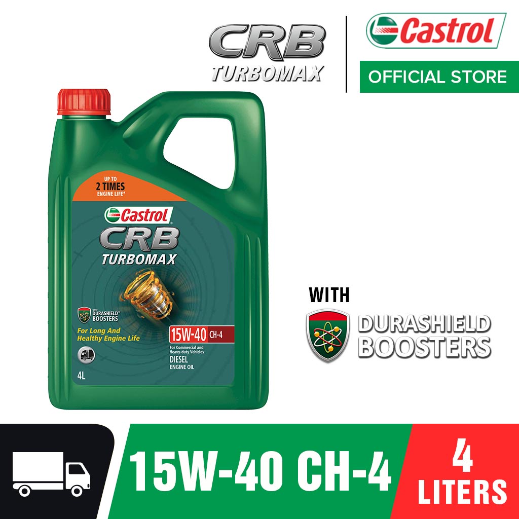 Castrol CRB Turbomax 15W-40 Ch-4 Engine Oil 4L | Shopee Philippines