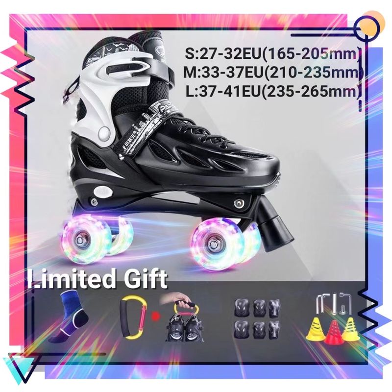 (Spot) Roller Skates Adjustable Flash Wheel Roller Skates Adult Roller