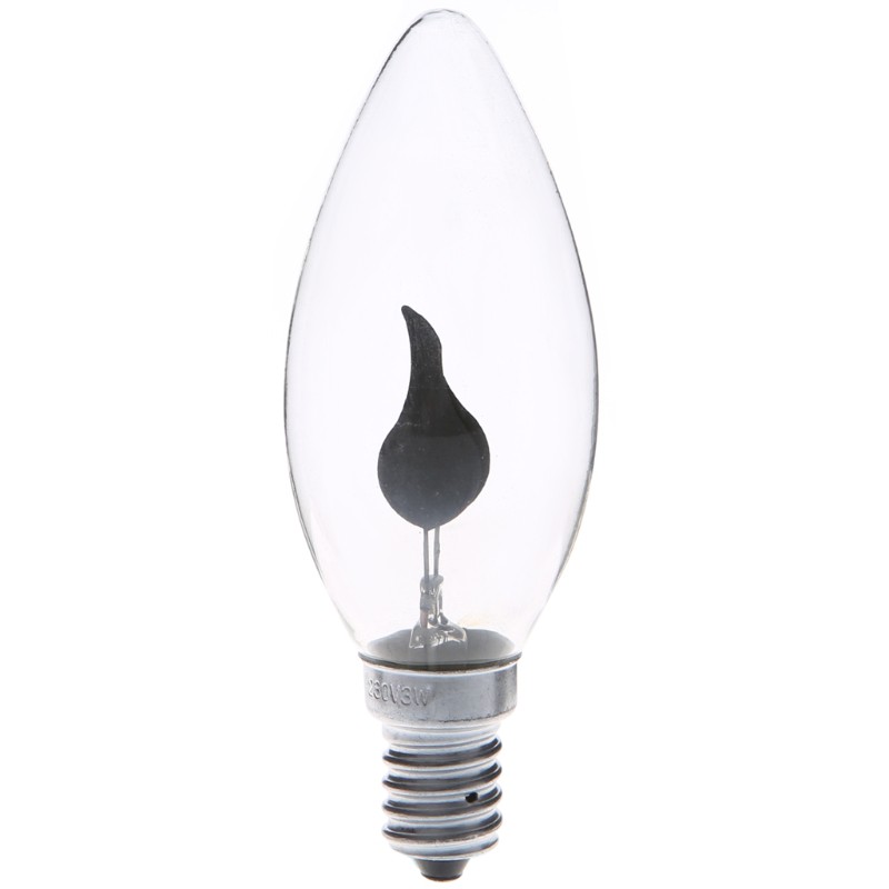 E14 3W Edison Filament Candle Flicker Light Bulb Fire Flame Tail/Tipped ...