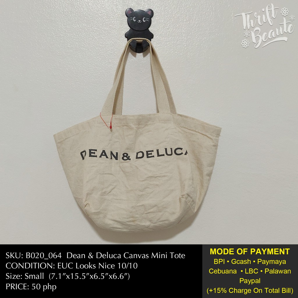 Dean and deluca canvas tote outlet bag