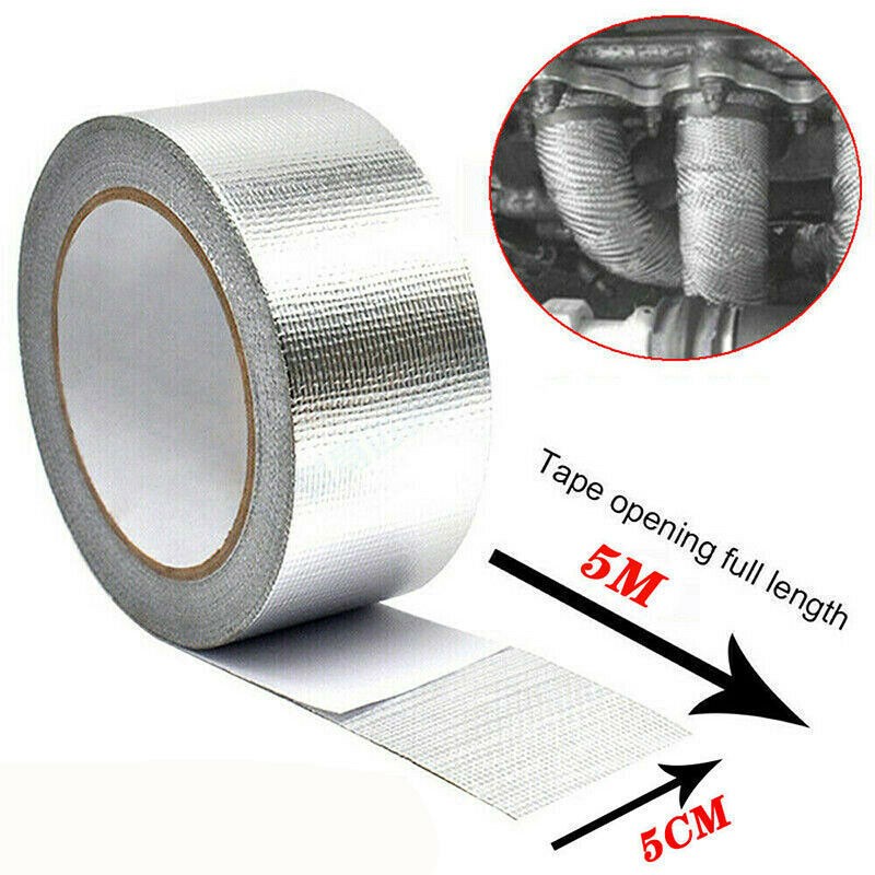 Exhaust Pipe Insulation Tape 5M*5cm Aluminum Foil High Quality Thermal