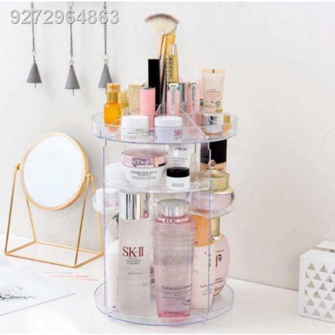 3 Layer Cosmetic Desktop Organizer Table Makeup Transparent Plastic