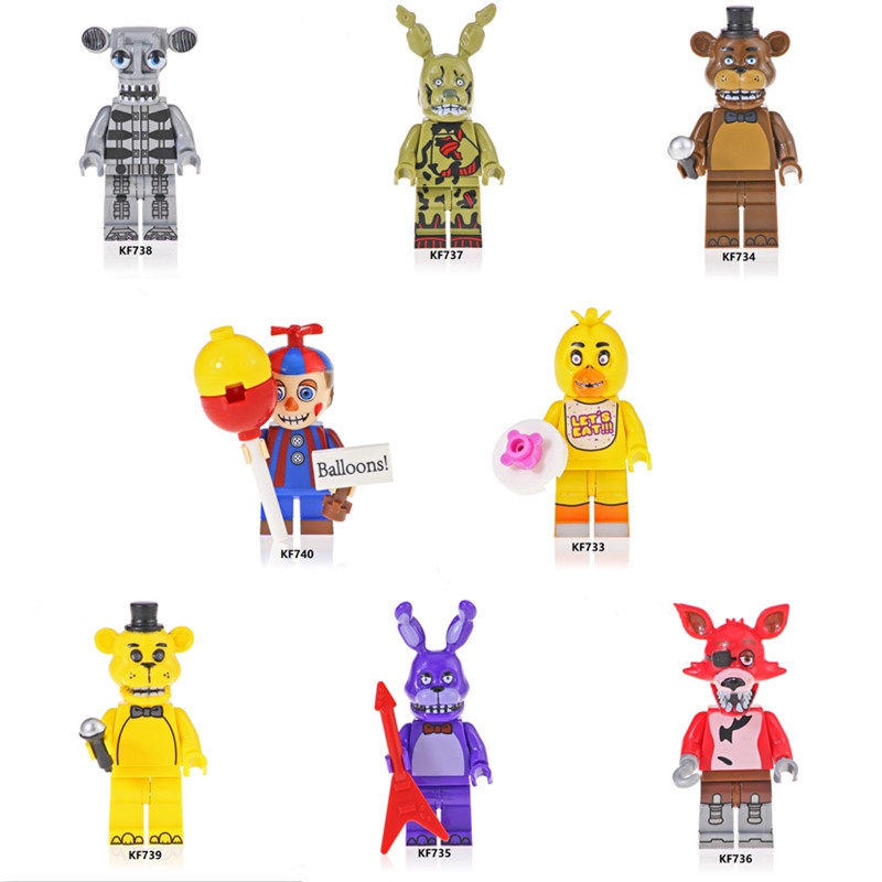 1PCS FNAF Building Blocks Foxy Chica Bonnie Five Nights At Freddy ...