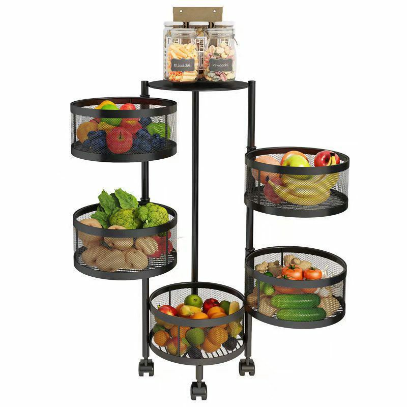 Multipurpose Vegetable sos Onion Rack/viral Fruits (Round) | Shopee ...