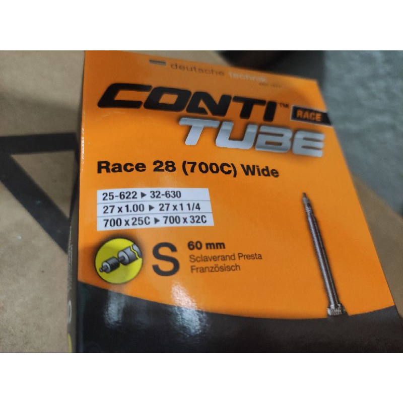 Continental inner tube race 28 (700c) wide 700x25c700x32c 60mm presta valve with FREEBIE