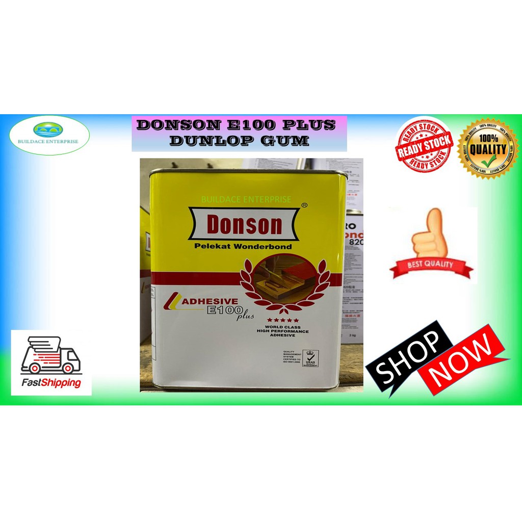 DONSON E100 PLUS HIGH PERFORMANCE ADHESIVE 3KG FORMICA GLUE HPL GUM ...