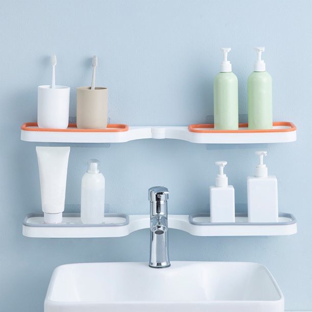 Foldable Corner Storage Rack Hand-washing Sink Dual-purpose Shelf Wall ...