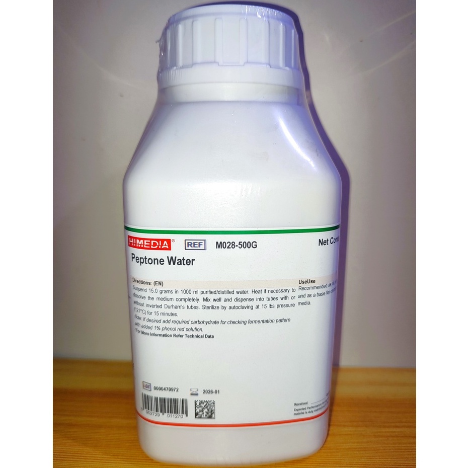 HIMEDIA Peptone Water / Peptone Broth 500g for Microbiology Shopee