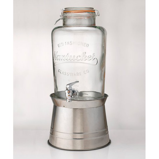 Circleware Timeless Glass Beverage Dispenser 2 Gallon Water Dispenser