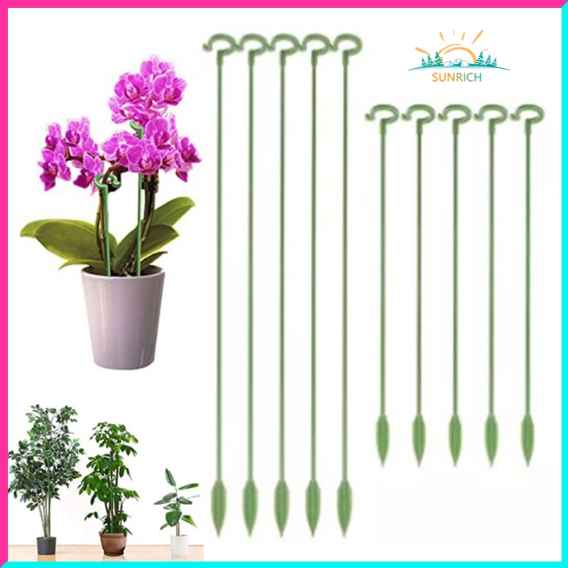 SUNRICH Plastic Plant Supports Flower Stand Reusable Protection Fixing ...