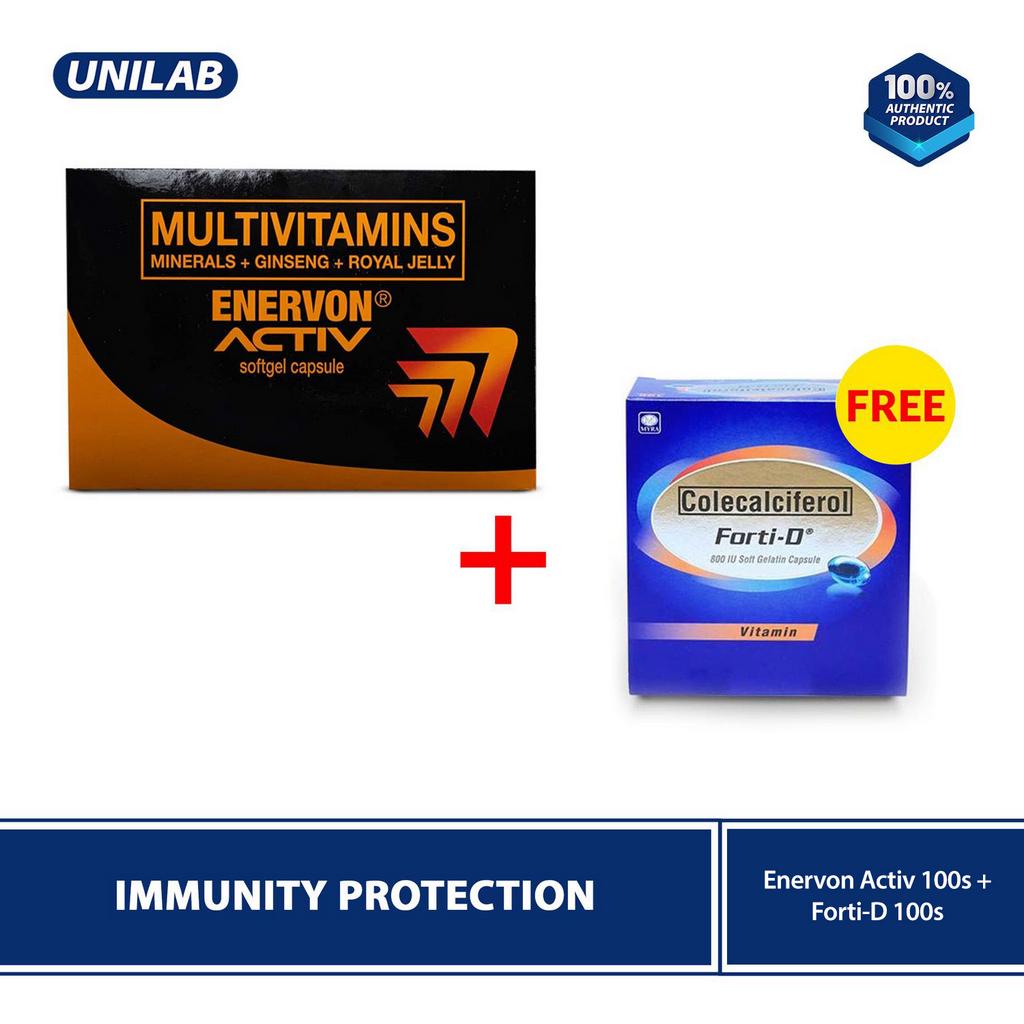 Enervon Activ 100s Multivitamins + FREE FortiD 100s (Free Expiry Feb