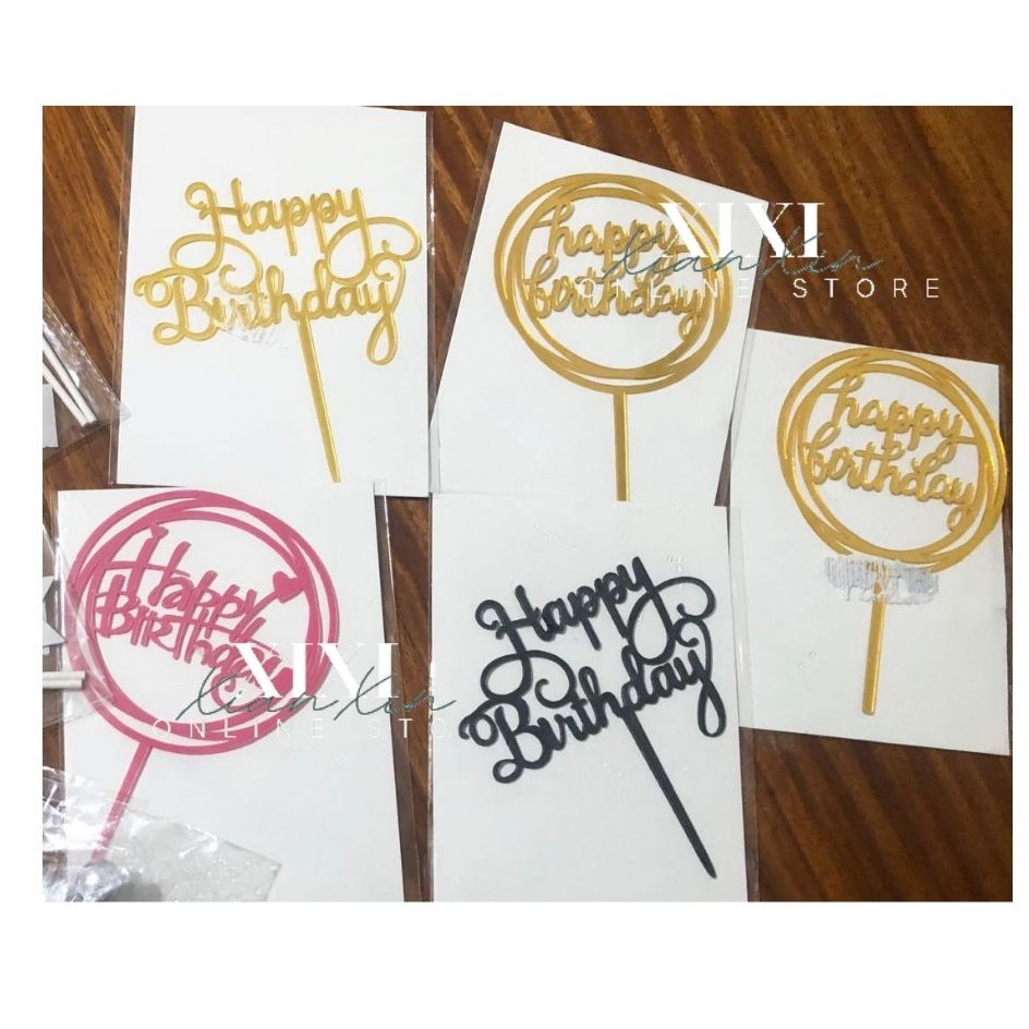 Acrylic Cake Topper Happy Birthday Cake Topper | Shopee Philippines