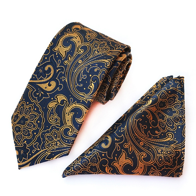 EFAN Luxury Men Fashion Silk Neckties Jacquard Woven Classic Square ...