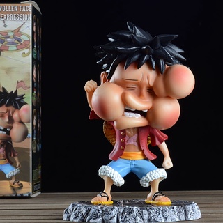 One Piece Hand-made Luffy Gk Infância Nariz Picking Areia Escultura Luffy Q  Hand-made Decoração Car Chassis Presente Escultura Modelo