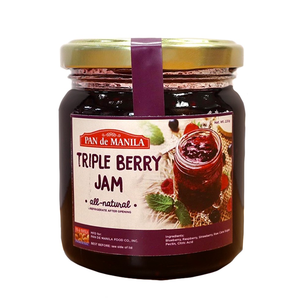 Pan de Manila Triple Berry Jam Medium 220g | Shopee Philippines