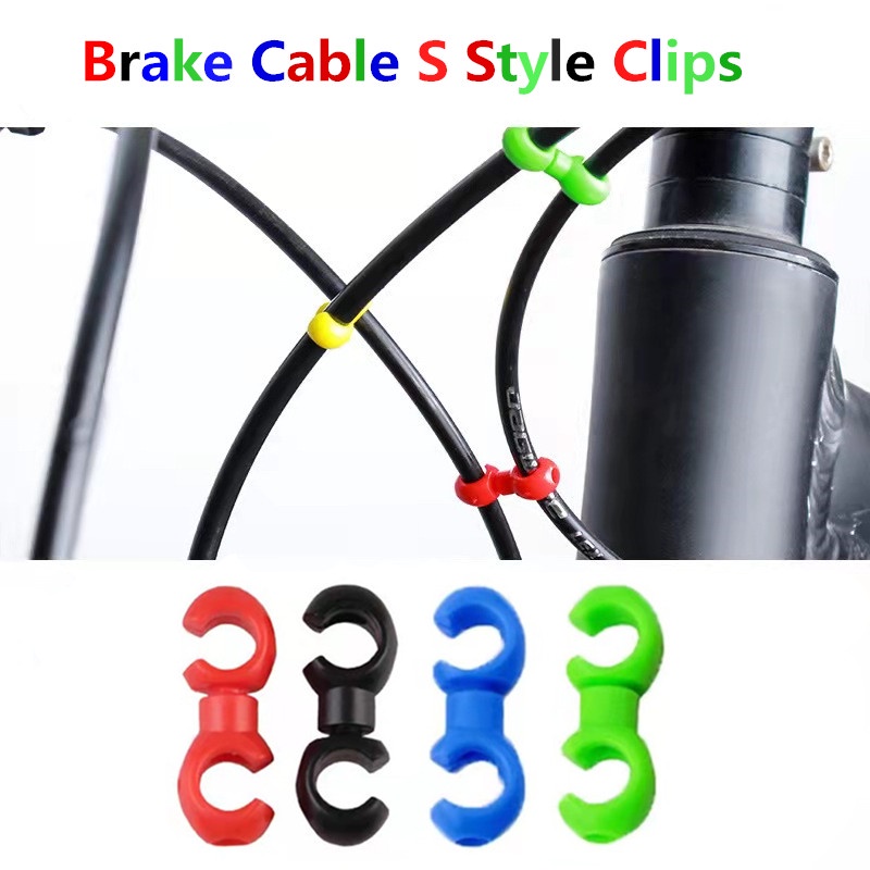 10 Pcs Bicycle MTB Brake Cable S Style Clips Buckle Hose Guide Bike ...