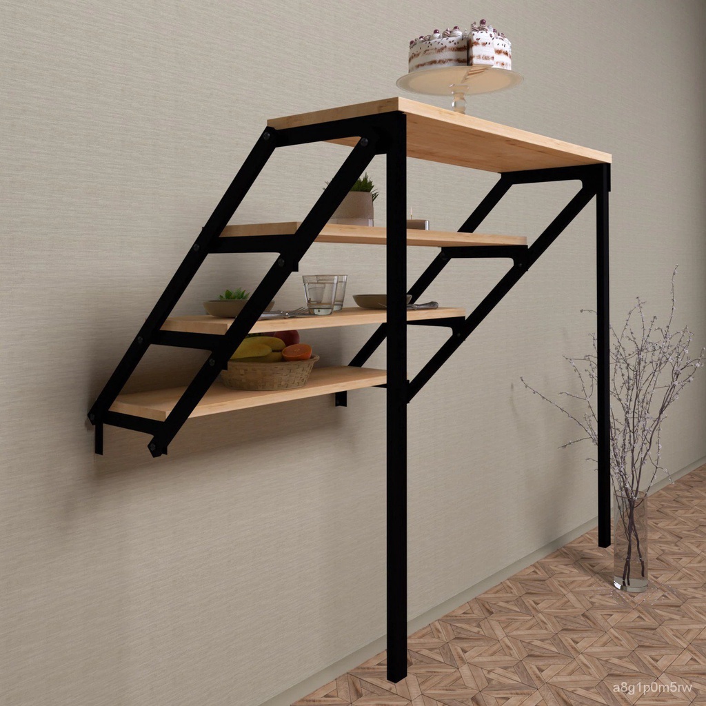 Wall mounted folding Retractable Shelf Dining Table Extendable Balcony ...