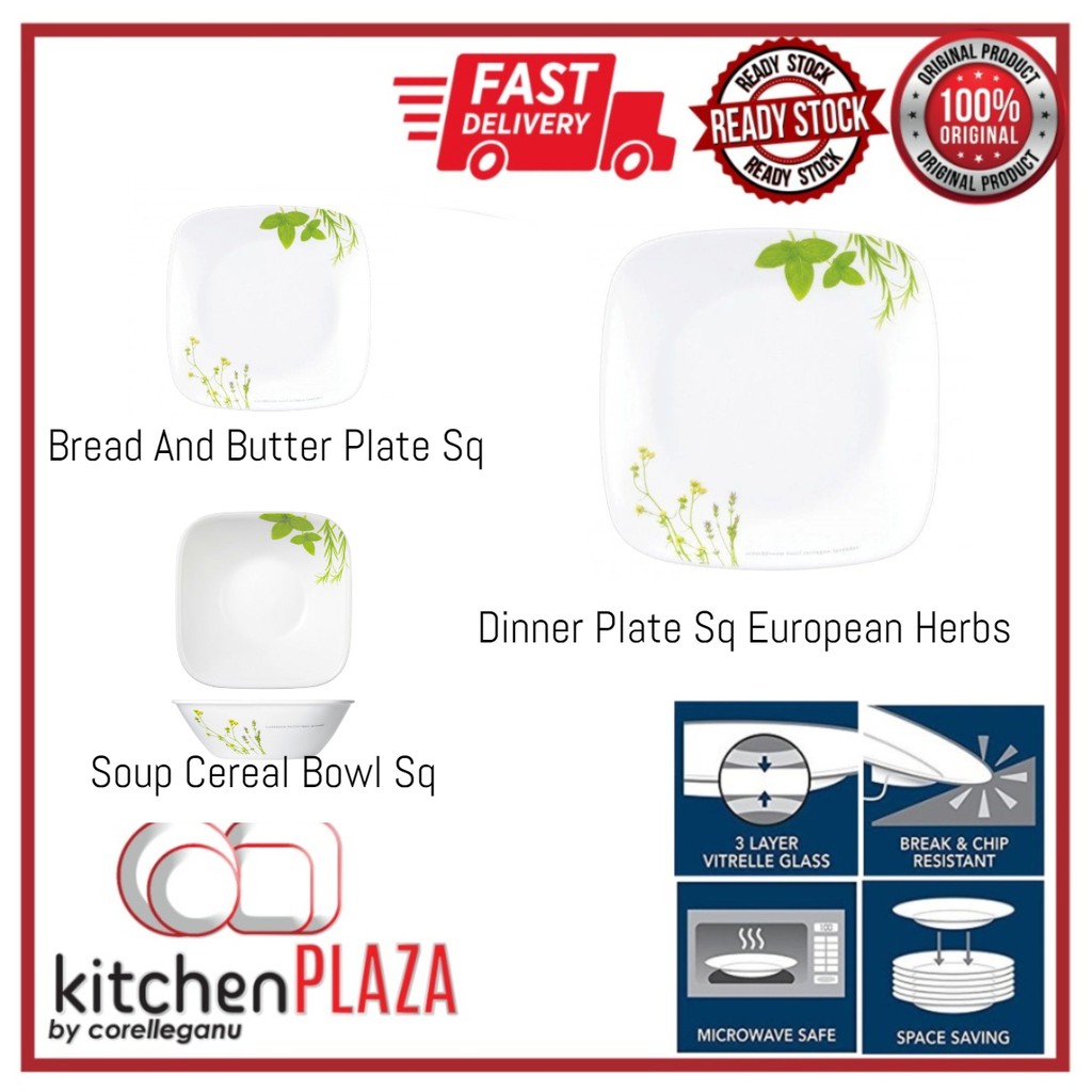 [Corelle Loose] Deluxe Square Herbs | Shopee Philippines