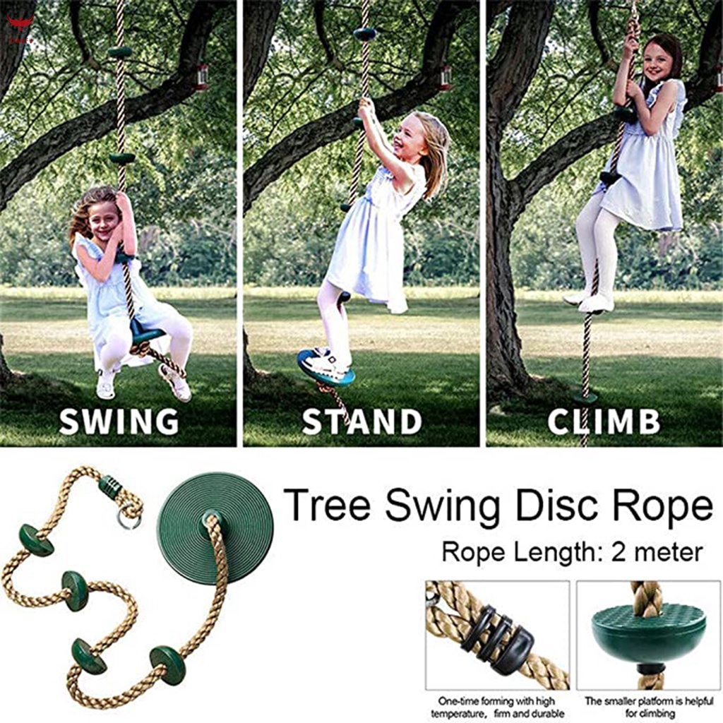 Climbing Rope Swing Tree Swing Kids Swing with Platform and Disc Swing