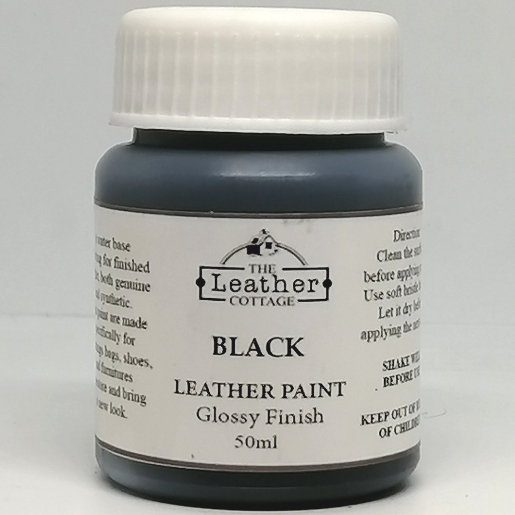 Leather paint black store