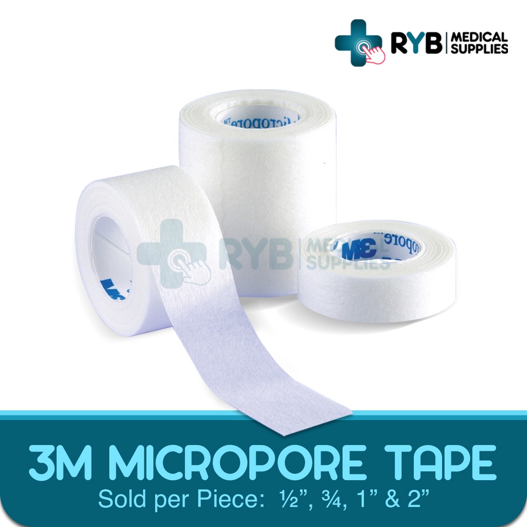 SALE!!! Best Selling 3M Micropore Tape 1/2, 1 and 2 inches/ Micropore Tape  Surgical Tape Medical Breathable Tape Microporous Breathable Paper Tape/  Surgitech Micropore Surgical Tape Micropore First Aid Paper Tape  Hypoallergenic