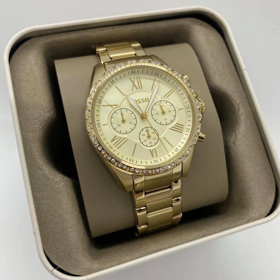 FOSSIL BQ3378 100% US AUTHENTIC Modern Courier Chronograph Gold-Tone ...